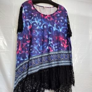 Plus Size asymmetric blouse